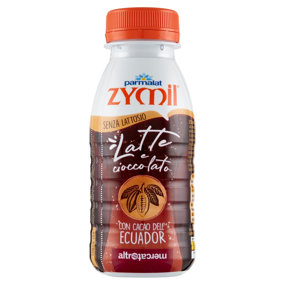 Zymil Senza Lattosio Latte e Cioccolato con Cacao dell'Ecuador altromercato 250 ml